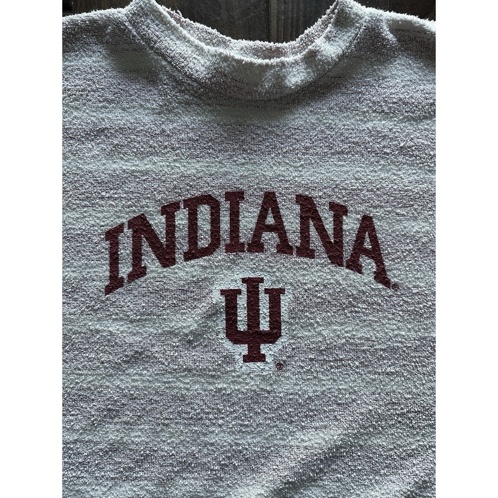 Woolly Threads Indiana University Hoosiers Sweatshirt XXL Cream Crimson USA Made
